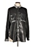Pilcro Metallic Silver Long Sleeve Button-Down Shirt Size L - photo 1