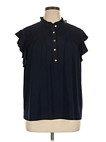 Anne Klein Short Sleeve Blouse (view 1)