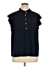Anne Klein Blue Short Sleeve Blouse Size 1X - photo 1