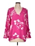 Vince Camuto 100% Polyester Pink Long Sleeve Blouse Size L - photo 1