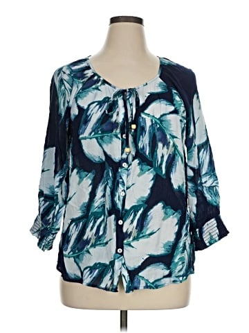 NY Collection 3/4 Sleeve Blouse (view 1)