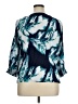 NY Collection 100% Rayon Blue 3/4 Sleeve Blouse Size 1X - photo 2