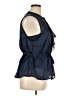 7 For All Mankind 100% Polyester Blue Sleeveless Blouse Size XL - photo 4