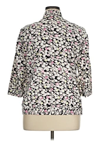 Cj Banks 3/4 Sleeve Button-Down Shirt (view 2)