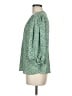 Olivia Grey 100% Polyester Green 3/4 Sleeve Blouse Size M - photo 5