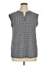 Anne Klein Silver Sleeveless Blouse Size 1X - photo 1