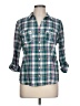 Levi's 100% Cotton Plaid Green 3/4 Sleeve Button-Down Shirt Size L - photo 1
