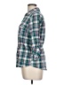 Levi's 100% Cotton Plaid Green 3/4 Sleeve Button-Down Shirt Size L - photo 5