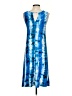 Three Dots Tie-dye Blue Casual Dress Size S - photo 2
