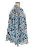 LC Lauren Conrad 100% Polyester Floral Blue Long Sleeve Blouse Size 3X - photo 4