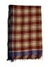 Unbranded Plaid Burgundy Scarf One size - photo 2