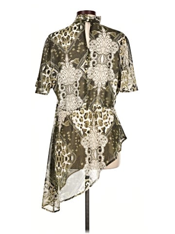 New York & Company Short Sleeve Blouse (view 2)