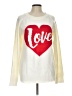 Unbranded 100% Acrylic Hearts Ivory Pullover Sweater Size L - photo 1