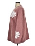 Olivia Grey Floral Burgundy Pullover Sweater Size 1X - photo 5