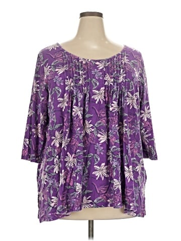 Woman Within 3/4 Sleeve Blouse (view 1)