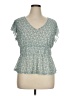 Madison Teal Short Sleeve Blouse Size XL - photo 1