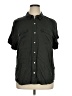 J.Jill 100% Modal Solid Black Short Sleeve Button-Down Shirt Size XL - photo 1