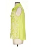 Tahari 100% Polyester Animal Print Green Sleeveless Blouse Size XS (estimated) - photo 5