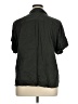 J.Jill 100% Modal Solid Black Short Sleeve Button-Down Shirt Size XL - photo 2