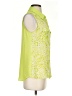 Tahari 100% Polyester Animal Print Green Sleeveless Blouse Size XS (estimated) - photo 4