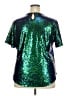 Spadehill 100% Polyester Metallic Teal Green Short Sleeve Top Size XXL - photo 2