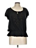 St. John's Bay Black Short Sleeve Blouse Size L (petite) - photo 1