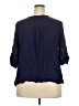 Solitaire 100% Rayon Blue 3/4 Sleeve Blouse Size 2X - photo 2