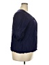Solitaire 100% Rayon Blue 3/4 Sleeve Blouse Size 2X - photo 4