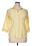 DressBarn Color Block Yellow 3/4 Sleeve Button-Down Shirt Size XL - photo 1