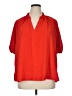CeCe 100% Polyester Red Short Sleeve Blouse Size 1X - photo 1