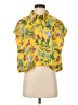 Zara Floral Yellow Short Sleeve Blouse Size S - photo 1