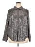 Torrid Metallic Silver Long Sleeve Blouse Size 2X Plus (2) - photo 1