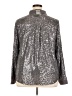 Torrid Metallic Silver Long Sleeve Blouse Size 2X Plus (2) - photo 2