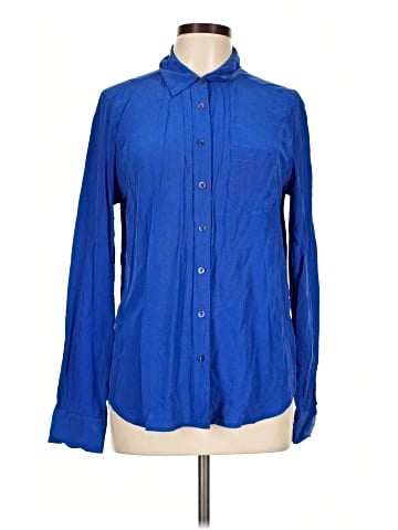 Equipment Long Sleeve Silk Top (view 1)
