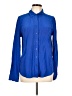 Equipment 100% Silk Blue Long Sleeve Silk Top Size L - photo 1