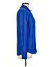 Equipment 100% Silk Blue Long Sleeve Silk Top Size L - photo 4