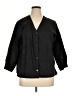 Everlane 100% Cotton Black 3/4 Sleeve Button-Down Shirt Size 14 - photo 1