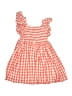 Sigrid Olsen 100% Cotton Checkered-gingham Orange Dress Size 6 - photo 1