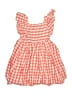 Sigrid Olsen 100% Cotton Checkered-gingham Orange Dress Size 6 - photo 2