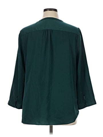 J.Crew Factory Store 3/4 Sleeve Blouse (view 2)