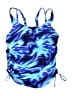 Lands' End Tie-dye Blue Swimsuit Top Size 8 - photo 1