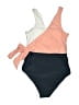 Cupshe Color Block Gray One Piece Swimsuit Size S - photo 2