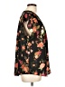 Chaus 100% Polyester Floral Black Short Sleeve Blouse Size L - photo 4