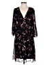 DKNY 100% Polyester Print Black Casual Dress Size 10 - photo 1