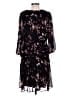DKNY 100% Polyester Print Black Casual Dress Size 10 - photo 2
