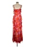 Eliza J 100% Polyester Floral Orange Cocktail Dress Size 8 - photo 2