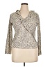 Chaps 100% Cotton Animal Print Ivory Long Sleeve Blouse Size XL - photo 1