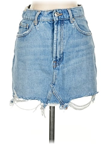 Zara Denim Skirt (view 1)