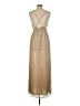 Superdown 100% Polyester Metallic Tan Cocktail Dress Size M - photo 2