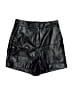 Express Metallic Black Faux Leather Shorts Size 0 - photo 1